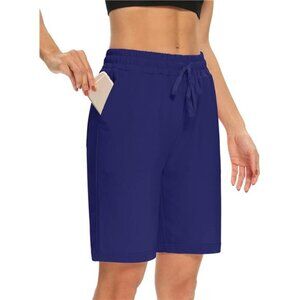 Womens Yoga Shorts Royal Blue